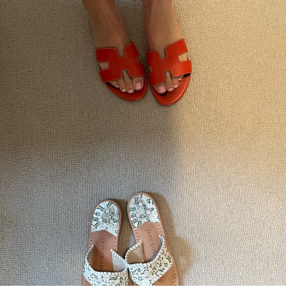 Jack Rogers floral sandals size 6m, very lightly used - Picture 3 of 4
